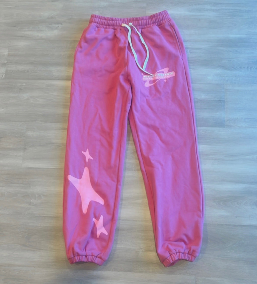 SE pink sweatpants